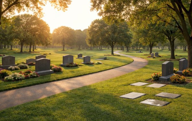 memorial park cemetery near Glenpool, OK